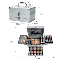 Ensemble de maquillage vegan imperméable de 132 couleurs dans une boîte en aluminium, kit de maquillage professionnel multifonctionnel tout-en-un, coffret cadeau