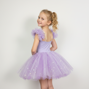 Robe de tutu de ballet lavande pour enfants, costume de ballerine violet pour filles, tutu professionnel pour scène et compétition - Product Image 3