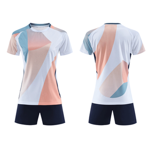 Jersey Tim Sepak Bola Unisex Lengan Pendek, Bernapas, Cepat Kering, Anti-Bakteri, Tahan Air, Warna Gradasi 300g, Desain Khusus - Product Image 2