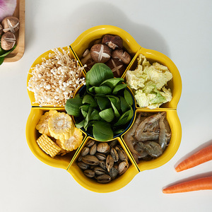 Großhandel Doppels chicht Kunststoff Gemüse Obst Wasch korb Multi grid rotierende Hot Pot Platte Abfluss Siebe - Product Image 4