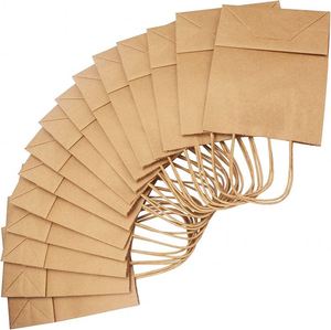 <b>Personalized</b> Eco-friendly Promotion Kraft Paper Twisted Handle Custom Printed Reusable Durable Food Packaging Paper <b>Bag</b> - Product Image 4