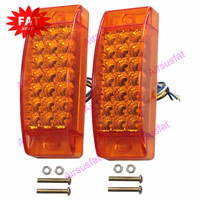Feux de position latéraux ambrés de 5.9 pouces, clignotants de remorque à 20 LED, feux de dégagement rectangulaires de 6x2 pouces pour camion remorque, 2 pièces