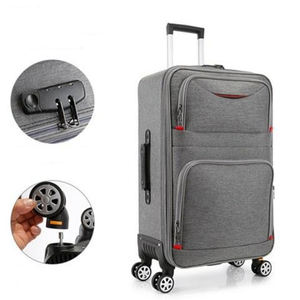 Valise à roulettes en tissu souple Oxford personnalisée à 4 roues 20 22 24 26 28 Ensemble <span class=keywords><strong>de</strong></span> bagages à main à carreaux pour unisexe - Product Image 2
