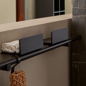 Agape Design moderno vetro e metallo angolo doccia mensola in ottone ripiano a muro finito per bagno cucina casa o Hotel uso - Product Image 1