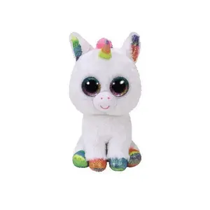Grosir LOGO Putih Pesanan Khusus Mainan Lembut Mata Besar Mainan Unicorn Mewah