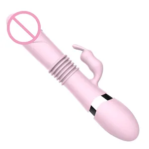 Mainan seks Vibrator kelinci dengan pemijat klitoris masturbasi getar putar untuk wanita