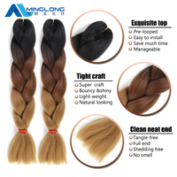 En promotion : Cheveux synthétiques Yaki en vrac pour tresses, haute qualité, 24 pouces, 100g, prix de gros