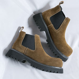 Fabricant Vente en Gros Bottes de Cheville pour Hommes de Haute Qualité Toutes Saisons Cuir Véritable Antidérapant Respirant Résistant à l'Usure <span class=keywords><strong>Chelsea</strong></span> - Product Image 5