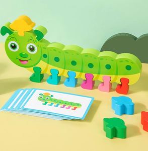 Wooden Early Educational Color Sorting Games Kids Color Classification <b>Clip</b> Beads Montessori Toys Fine Skills Concentration Toy - Product Image 5