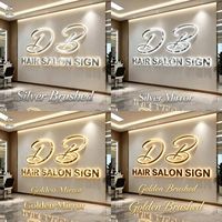 Enseigne de salon de coiffure extérieure et intérieure, logo d'entreprise, enseigne publicitaire LED personnalisée rétroéclairée, enseigne de devanture de magasin, panneau pour signalétique d'hôtel
