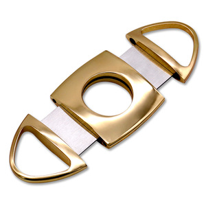 Cortador de Cigarros de Doble Cuchilla de Acero Inoxidable, Mini Cortador de Cigarros Portátil de Metal, Estilo Europeo Americano, Accesorios para Cigarros - Product Image 1