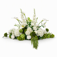 Chemin de table floral de luxe vert forêt en soie toucher réel couleur personnalisée pour présentoir de boutique, décoration de réception