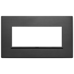 Vimar 5M BS <b>Plate</b> Total Black 17.65x10.7x1.85 Wall <b>Switch</b> Cover - Product Image 1