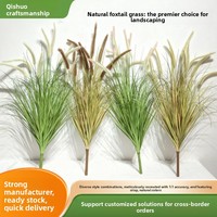 Rumput Dogtail Buatan Ramah Lingkungan Tahan UV Tahan Api Dekorasi Rumah Dalam & Luar Ruangan Bunga Buatan untuk Pernikahan