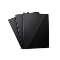 Plaque en acrylique noir givré double face sur mesure, 2 mm à 12 mm, surface mate, plaque en plexiglas coulée pour décoration intérieure et signalétique