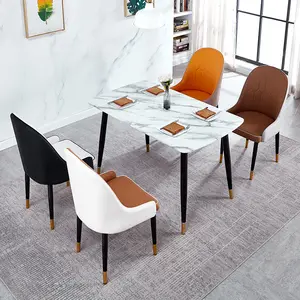 Wholesale Luxury Nordic Indoor Dining Chairs High Quality Soft Bag For Home And Restaurant Furniture Modern Dinning Room