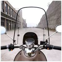 Pare-brise universel d'hiver épaissi en PC de haute qualité avec bord transparent pour trottinette électrique et moto