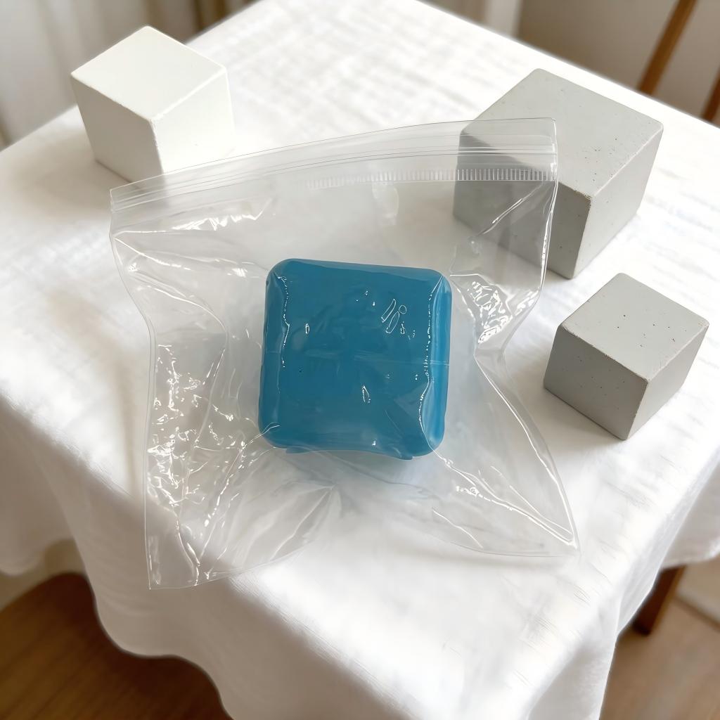 Ice blue cube