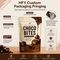 Sachets d'emballage personnalisés imprimés pour chocolats et snacks, avec fenêtre transparente, en Mylar doré/argenté, estampés à chaud