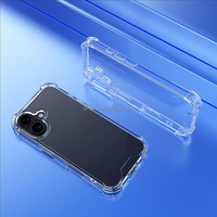 Coque pour iPhone 16 transparente Slim Fit anti-rayures souple TPU PC transparent Housse pour téléphone portable pour iPhone 16 Pro Max 16 Plus