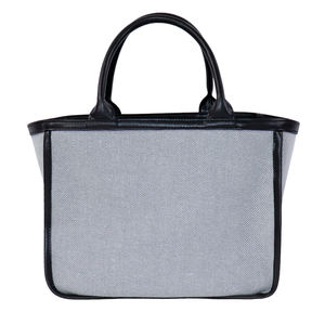 Sac à main unisexe vintage en toile et cuir microfibre écologique, fermeture ouverte, deux poignées, bandoulière amovible, 1-1,9 L, plage - Product Image 3