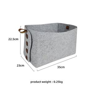 Sac d'organisation de rangement écologique pour la maison Panier de rangement pliable en feutre pour vêtements - Product Image 4