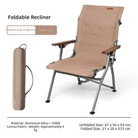 Chaise pliante de camping en alliage d'aluminium, réglable, avec tissu épais type toile, style glamping, pour la randonnée et la pêche