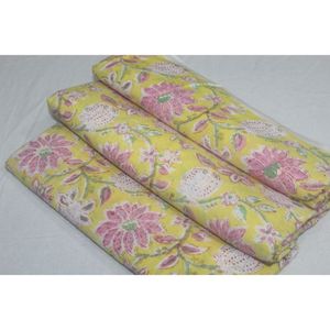 Proveedores de Tela Étnica Jaipuri Estampada a Mano, Tela 100% Algodón, Tela Suave Natural Estampada a Mano por Metro - Product Image 1