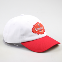 Casquette Dad Hat non structurée 6 panneaux en sergé de coton de haute qualité avec visière incurvée, sangle à boucle métallique et patch frontal personnalisé pour adultes, style streetwear avec lettrage
