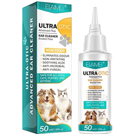 Nettoyeur d'oreille personnalisable non toxique OEM pour animaux de compagnie Formule en plastique pour chiens chats chiots chatons Prévient l'infection des odeurs d'oreille