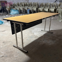 Meubles de bureau commerciaux modernes personnalisés, table rectangulaire pliable LX IBM avec tableau pour les événements de salle de conférence et de banquet
