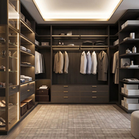Armoire modulaire américaine avec 3 tiroirs, design moderne en bois, pour hôtels et appartements