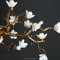 Lustre personnalisé en forme de fleur, luminaire décoratif pour salon, fabrication sur mesure