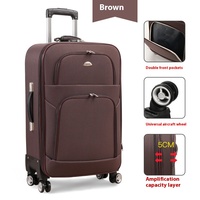 Sac de voyage en tissu Oxford Roues pivotantes Valise 20/24/26 pouces Bagage cabine pour étudiant Sac à roulettes Sac à roulettes