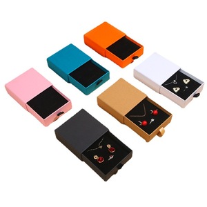 Packaging Ring Luxury Drawer Gift Paper Cardboard Packaging Custom Bracelet Earring Necklace Ring Jewelry Box