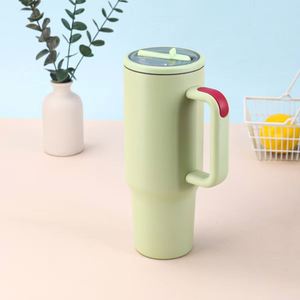Mug de voyage isotherme 40oz H5.0 avec poignée, couvercle et paille, antidérapant, ODM OEM, couleur personnalisée - Product Image 6