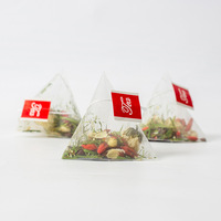 Sachets de thé en vrac personnalisables en forme de triangle, saveur florale, herbes chinoises, mélange de fruits séchés, vente en gros