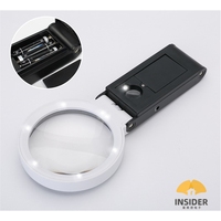 TH-7018A LED Illuminated Magnifier Folding Handheld Standing Magnifying Glass for Reading Repair Craft