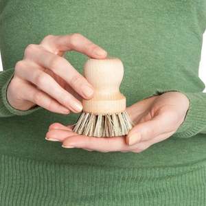 High Quality Eco-Friendly <b>Wooden</b> Pot Dish Cleaning Wash <b>Brush</b> with Mixed Coconut Palm <b>Hair</b> for Kitchen Use - Product Image 5