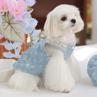 Robe de princesse pour chien en polyester respirant et confortable, style Lolita classique, couleur unie, pour petites races, vente en gros transfrontalière