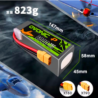 OVONIC 6S XT90 Plug Lipo Batterie 6000mAh 6S1P 75C 22.2V pour RC Drone Avion Quadcopter Hélicoptère Camion Fabriqué en Plastique Durable