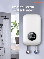 Prix de fabrication 220v Douche instantanée sans réservoir Toute la maison Utiliser un chauffe-eau électrique intelligent pour l'extérieur Garage Voiture Portable Mini