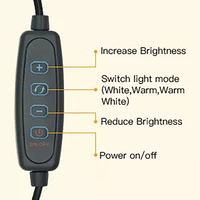 Lampe annulaire LED de 10 pouces avec trépied et support de téléphone pour diffusion en direct, maquillage, vidéo YouTube et photographie