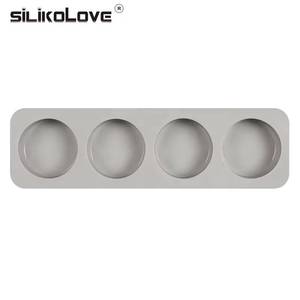 MUYULINS Factory 4-Cavity Round Cylinder Maker LFGB Platinum Non-Stick BPA-Free DIY <b>Silicone</b> Soap Mold - Product Image 5