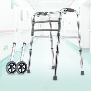 Andador de aleación de aluminio engrosado con ruedas para uso médico en personas mayores y discapacitadas - Product Image 1