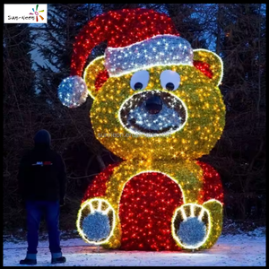 Oso Gigante de Navidad con Luces LED, Decoración para Fiestas, Festivales y Bodas al Aire Libre, Longitud Personalizable, IP44 - Product Image 3