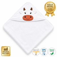 Toalla con Capucha para Bebé OEM/ODM, 100% Algodón, Certificación OEKO-TEX y BSCI, Precio de Fábrica, Toalla de Baño con Capucha de Animales, Fabricante al por Mayor para Bebés