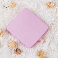 Flacon atomiseur de parfum rectangulaire en verre rose de 114,4 ml avec bouchon à vis et joint en liège, forme plate pour sérum de soin de la peau