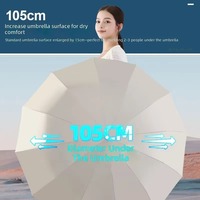 Parapluie pliant entièrement automatique, coupe-vent, protection UV, voyage, soleil, pluie, unisexe, adultes, cadeau d'affaires, logo personnalisé