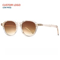 Lunettes de soleil unisexes tendance, vintage, rondes, en polycarbonate, UV400, haut de gamme, multicolores